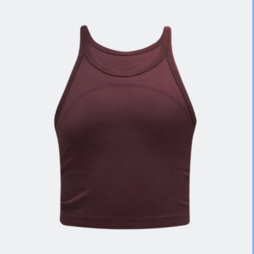 New Lululemon Swiftly Tank Women's Burgundy Sports Bra